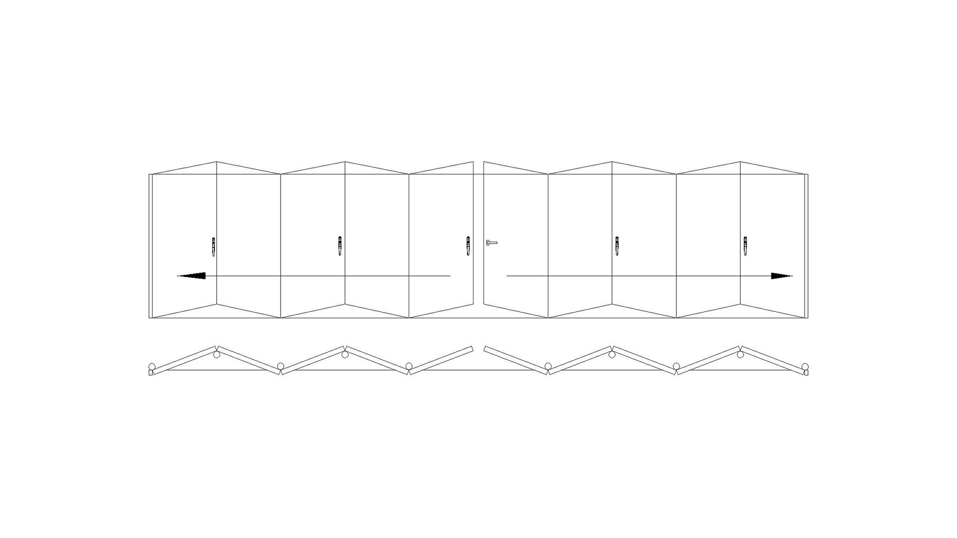 Складные панорамные двери ALT BF73.1055