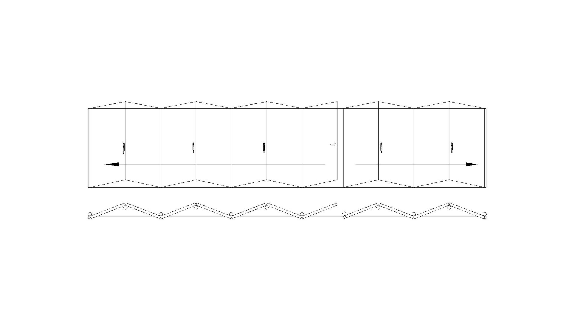 Складные панорамные двери ALT BF73.1174